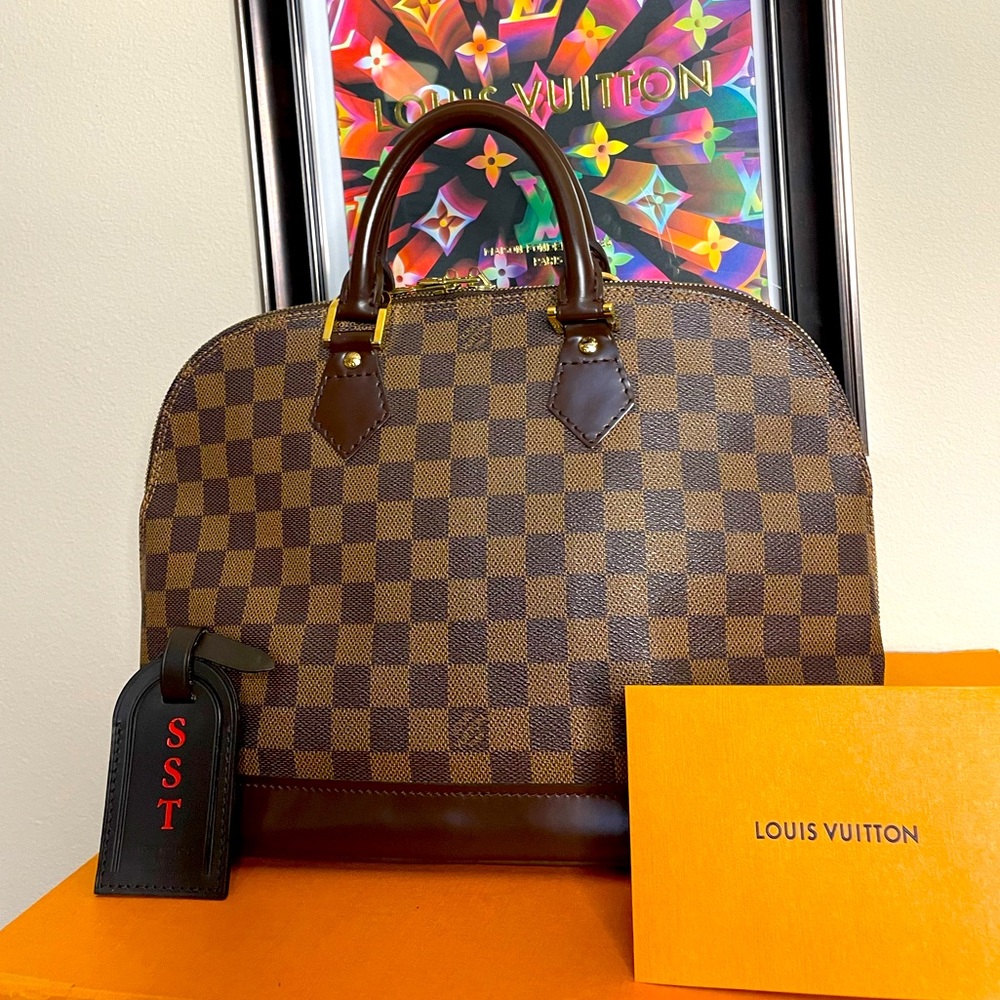 Authentic Louis Vuitton Damier Ebene Alma PM